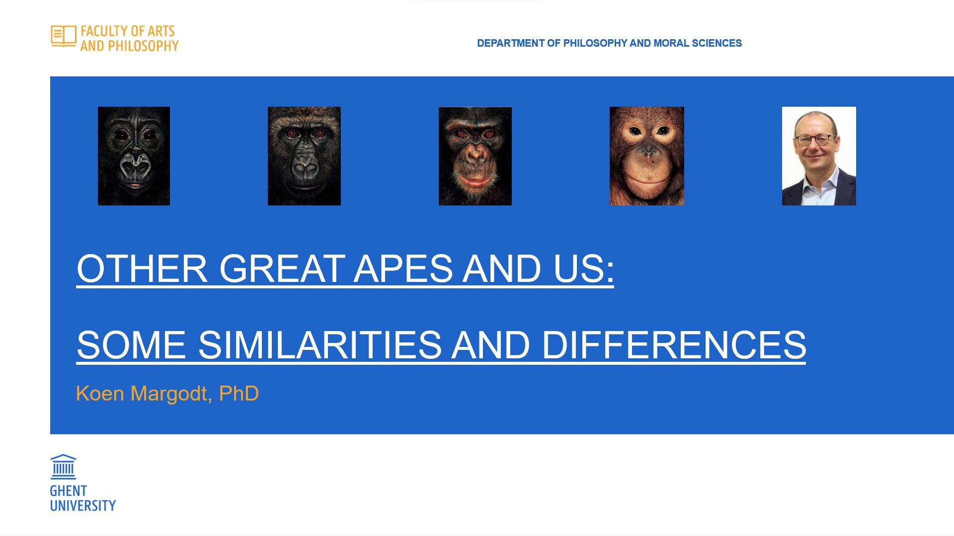 Other Great Apes and Us: Some Similarities and Differences  cover slide